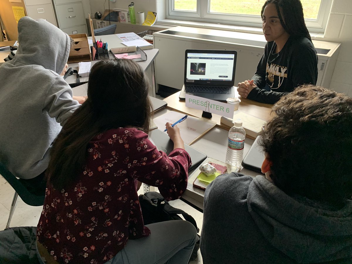 TechyMargaret's tweet image. So very impressed with these presentations of learning from English 9 students in Ms Josselyn’s class! They engaged in nonfiction reading &amp;amp; reflection of their #fcpsPOG skills and self improvement! Then shared with classmates and adults for feedback #WestfieldBulldogPride #pogpol