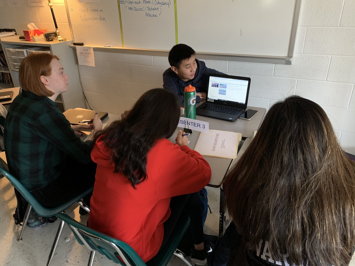 TechyMargaret's tweet image. So very impressed with these presentations of learning from English 9 students in Ms Josselyn’s class! They engaged in nonfiction reading &amp;amp; reflection of their #fcpsPOG skills and self improvement! Then shared with classmates and adults for feedback #WestfieldBulldogPride #pogpol