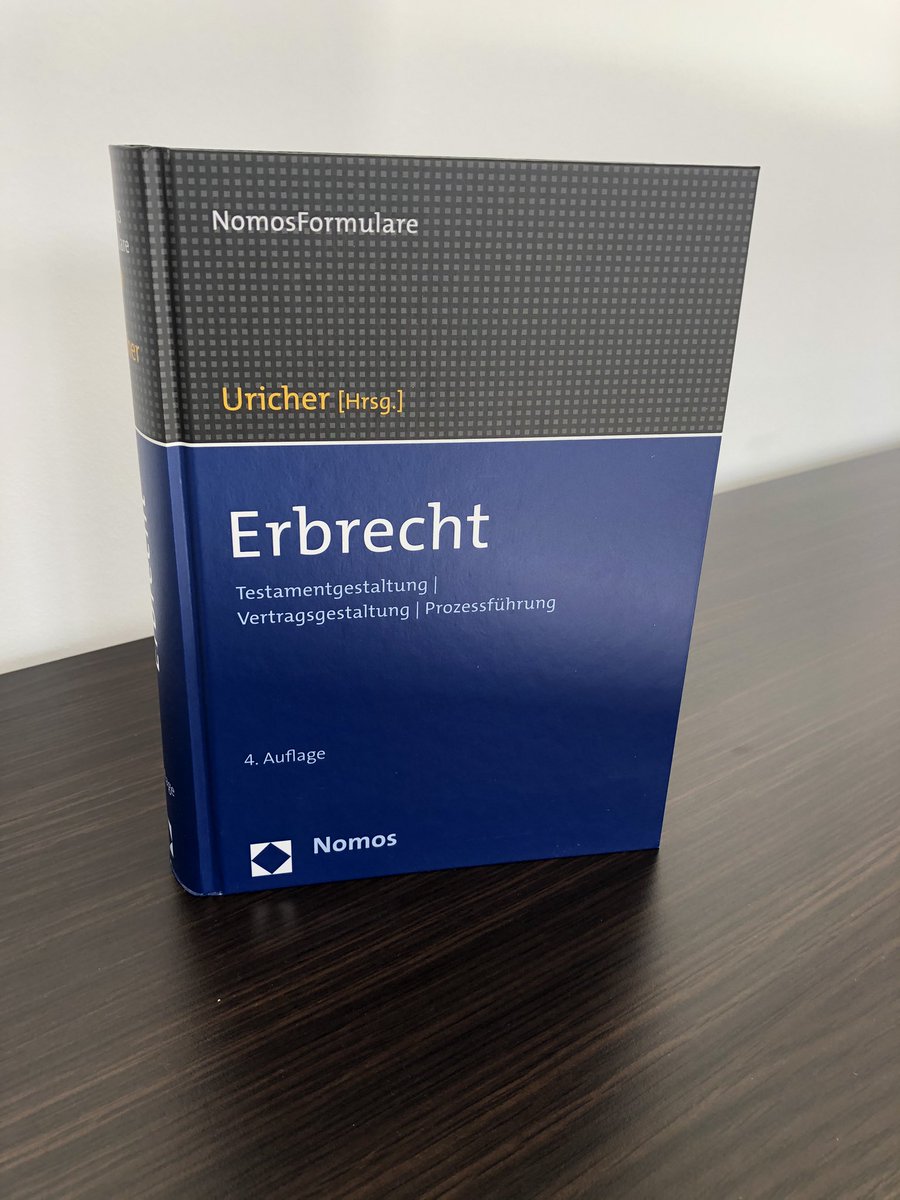 Mein „druckfrisches“ Autorenexemplar 😃
#Uricher #Erbrecht #Erbengemeinschaft #neueAuflage #NomosVerlag