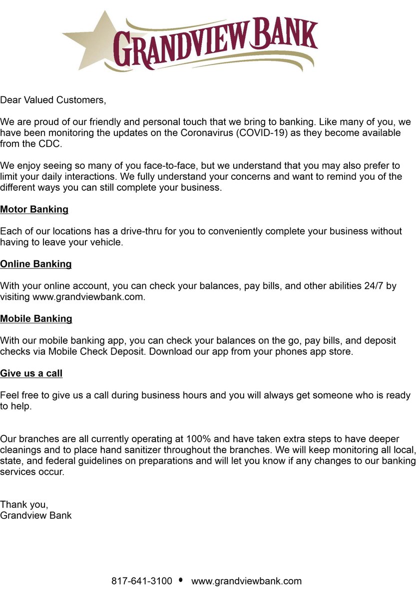 Grandview Bank tweet media