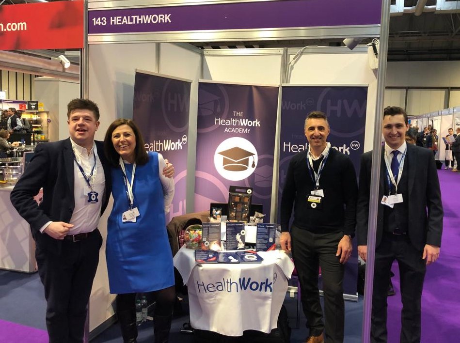Healthwork1's tweet photo. We have had a great time over the last couple of days at the #HWatWork2020 Conference.
We got the chance to introduce our plans for our new #Healthwork #Academy which was very exciting!
Thanks to the #NECBirmingham for a great event and to everyone who stopped by for a chat. 😀 https://t.co/Z7mBXcpHTK