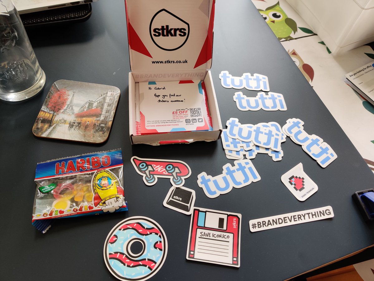 gmisserlis's tweet image. @stkrs thanks for the free @tutti_space stickers. Will definitely make good use of these. 
#stkrs #brandeverything