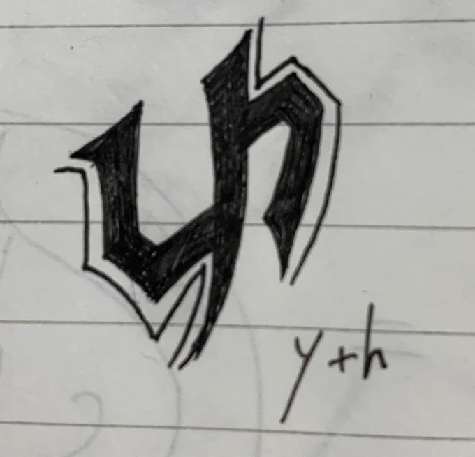 y+nのロゴ
hって書いたのは間違い() 