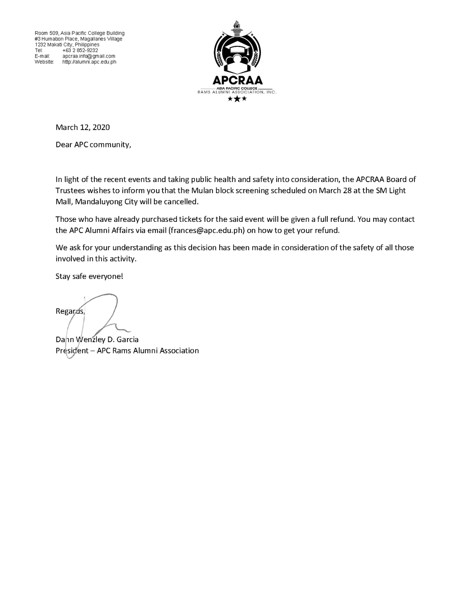 apcraa's tweet photo. ATTENTION:
Regarding our upcoming APCRAA Mulan Block Screening. https://t.co/MA8711ab7P