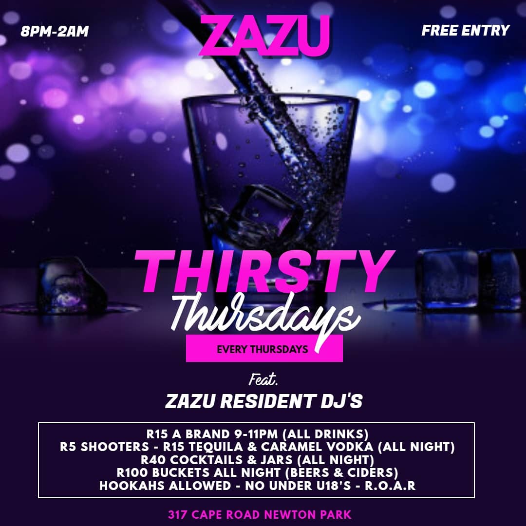 ZAZU_ENT's tweet photo. Tonight from 6pm!
Jazz classes followed by Thirsty Thursday! https://t.co/KBotlvrpTb
