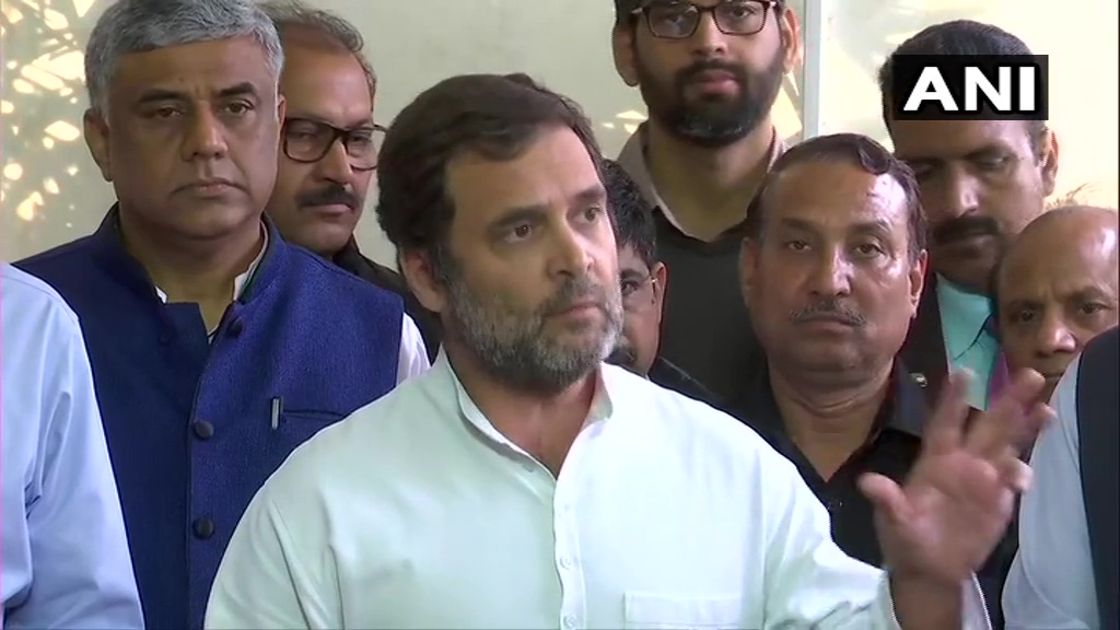 Rahul Gandhi, Congress: This is a fight of ideology, on one side is Congress & BJP-RSS on the other. I know Jyotiraditya Scindia's ideology, he was with me in college, I know him well. He got worried about his political future, abandoned his ideology and went with RSS.