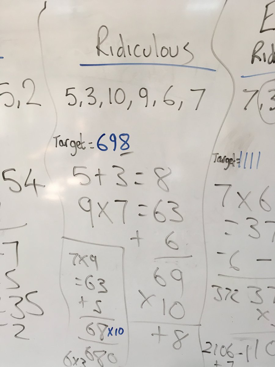 MattCromwellPYP's tweet image. Pre #PYPX finale relaxation playing the greatest mental math game ever - Countdown (from the 1980s Channel 4 TV show). Such a great game to practice all operations and develop multi step strategies. #PYPmath #numeracy #tashschool