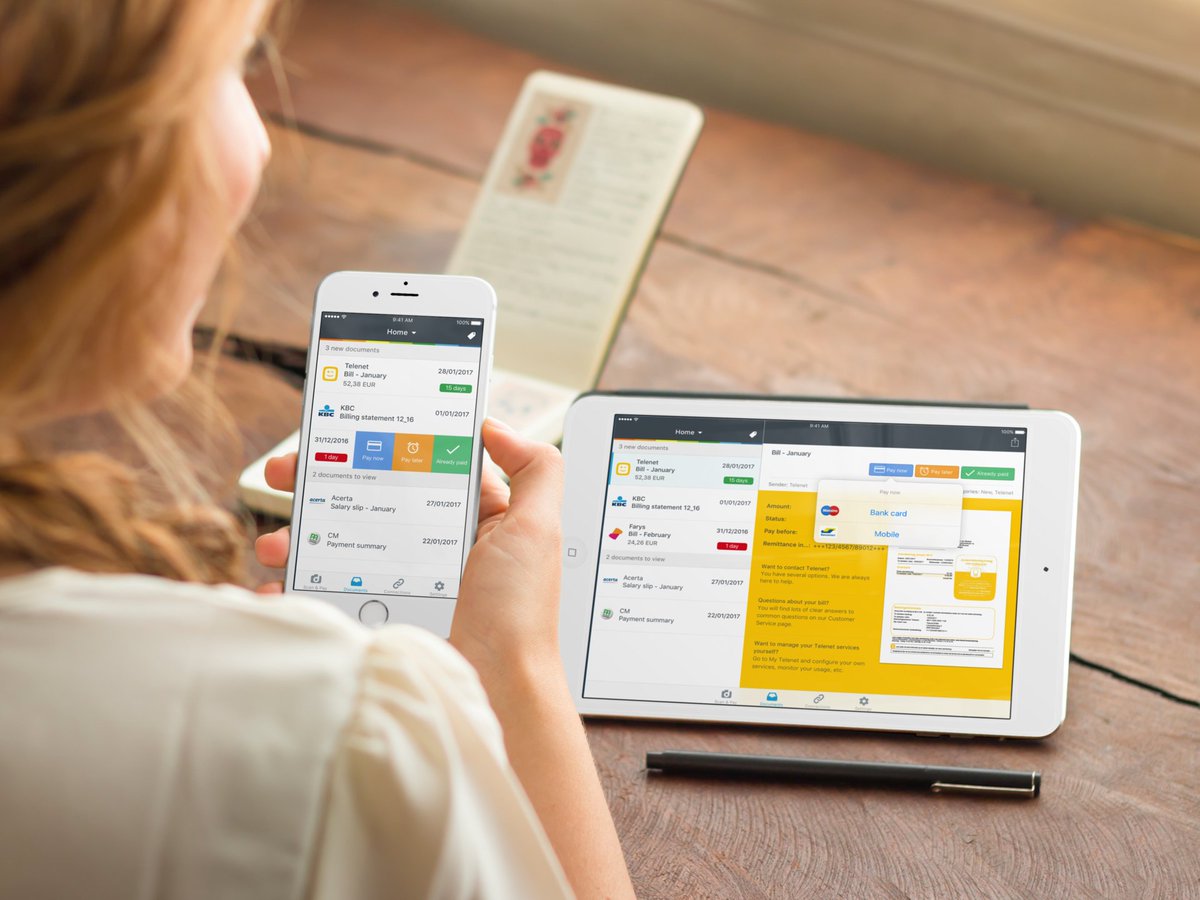 microblink's tweet photo. @DoccleBE is a mobile administration & payments assistant. It enables Belgian citizens to manage all administration documents in one place. Our #PhotoPay SDK is a part of the app & provides extra value for the users by enabling the fastest processing of payment transactions. https://t.co/QIKHXGpaYB