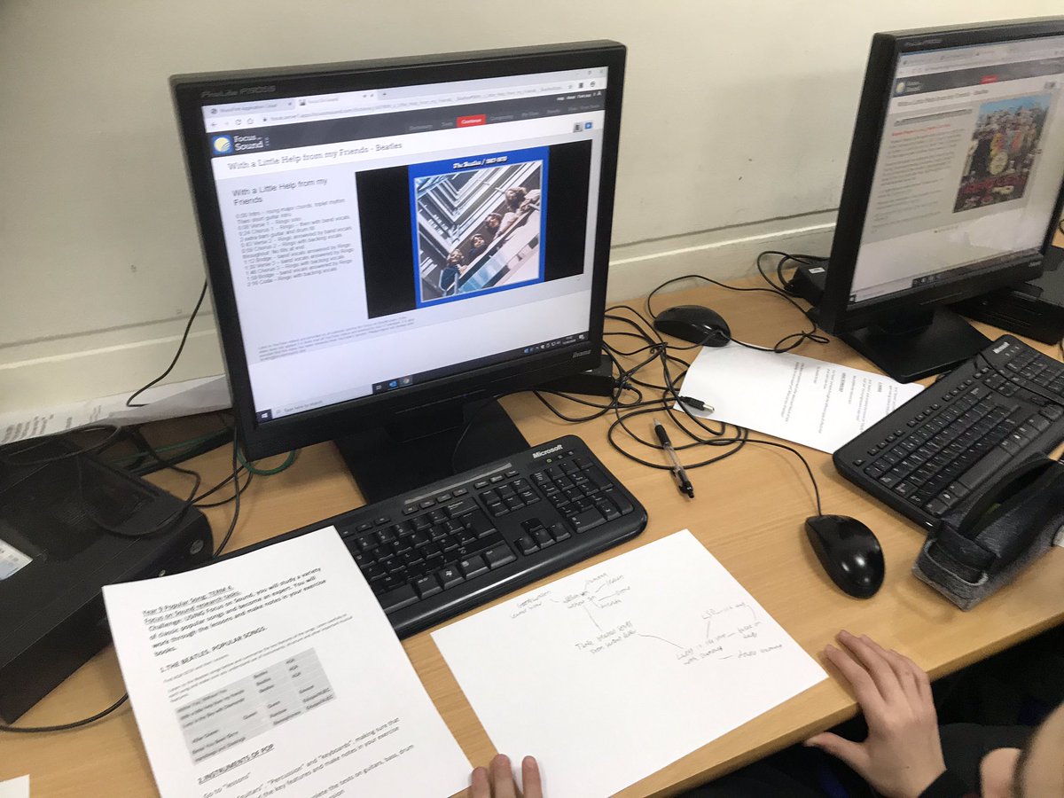 CryptMusicDept's tweet photo. Excellent Yr9 Beatles listening and research using Focus on Sound GCSE tasks. Students are learning just why Sgt Pepper is such an incredible Beatles album! @CryptMusicDept #CryptMusic #MusicFirst @CryptChallenge #CryptTandL https://t.co/iVgYlmtNBY