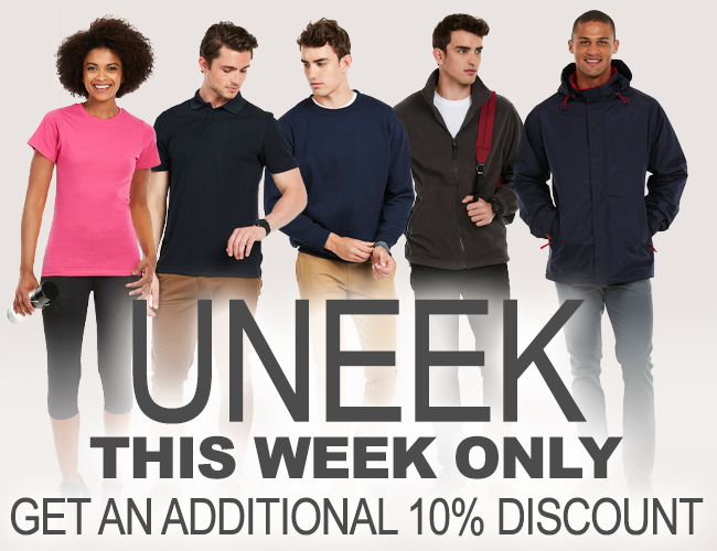 Krowmark's tweet photo. Get an ADDITIONAL 10% OFF all Uneek clothing this week only! Use discount code UNEEK10 at checkout. 

See the full range here https://t.co/KeFxI62NxO https://t.co/plrxjIo4FJ