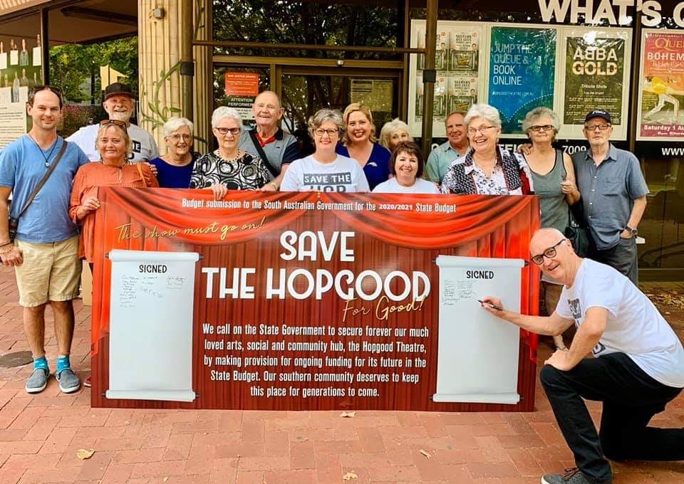 KatrineHildyard's tweet photo. Together we will keep fighting to #SaveTheHopgood FOREVER! Thanks so much to all who have signed our budget submission demanding Marshall Liberal Gov commit ongoing funding & stop threatening the future of our beloved arts, community & social hub. https://t.co/2qfBRMDwXZ