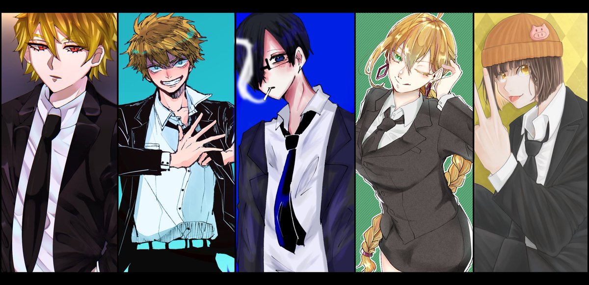 黒スーツの主役はwrwrd 合作しました みんなカッコよ過ぎる じゅーそー ていふじょ のイラスト 黒スーツの主役はwrwrd 合作しました みんなカッコよ過ぎる じゅーそー ていふじょ のイラスト