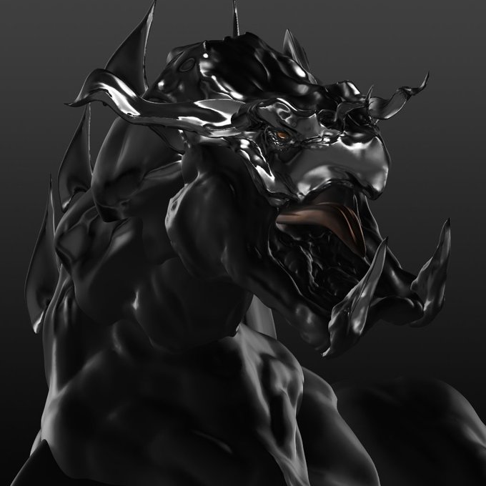 Sculptrisで作ったダーク・アームド・ドラゴン
ペイントモードを使ってみました
少しはそれっぽくなったかな… 