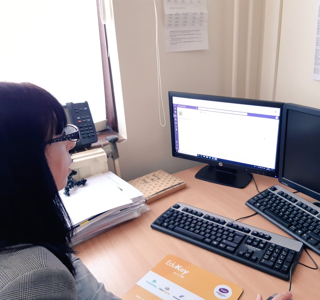 Aspire2Be's tweet photo. Amazing visit with partner school @CyfarthfaHigh! Mr McCarthy showcased how @Aspire2Be training has led to @MicrosoftTeams @OneNoteEDU and @Windows devices transforming SLT, HoD meetings & #TeachingandLearning. Diolch! #DistanceLearningReady #OneTeam #MIEE @microsofteduk https://t.co/vAmZ3pwW9X