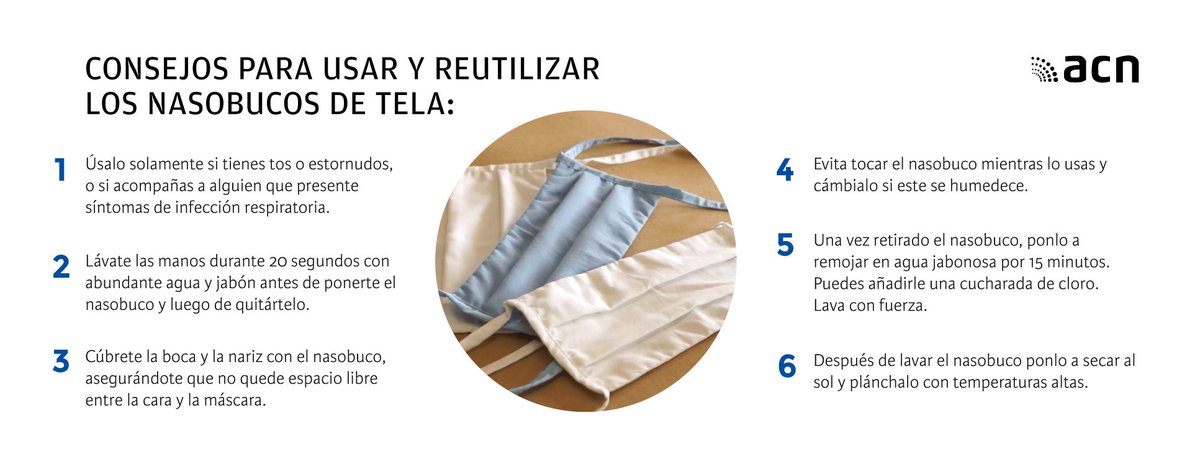 ACN_Cuba's tweet image. Consejos para reutilizar los #Nasobucos de tela.😷

#Coronavirus #COVID19 #OMS #CubaEsSalud #CubaPorLaSalud 

👉Más en acn.cu
