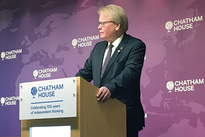 ForsvarsdepSv's tweet image. Speech by Swedish Minister for Defence Peter Hultqvist at Chatham House Security and Defence conference in London. @CH_Events #CHSecurity

Speech: government.se/speeches/2020/…