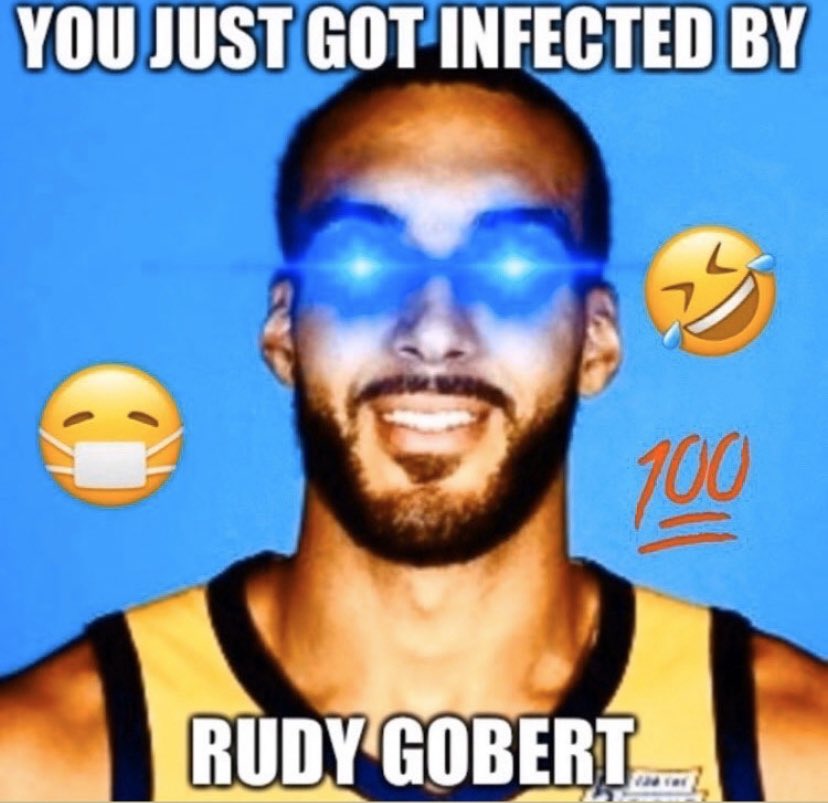 Image result for gobert infected meme