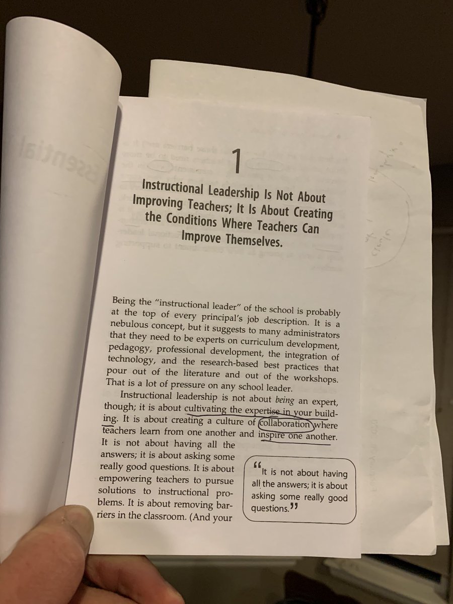 Instructional leadership is not about improving teachers;  It is about creating the conditions where teachers can improve themselves.  <a href="/SteeleThoughts/">Danny Steele</a> #essentialtruths