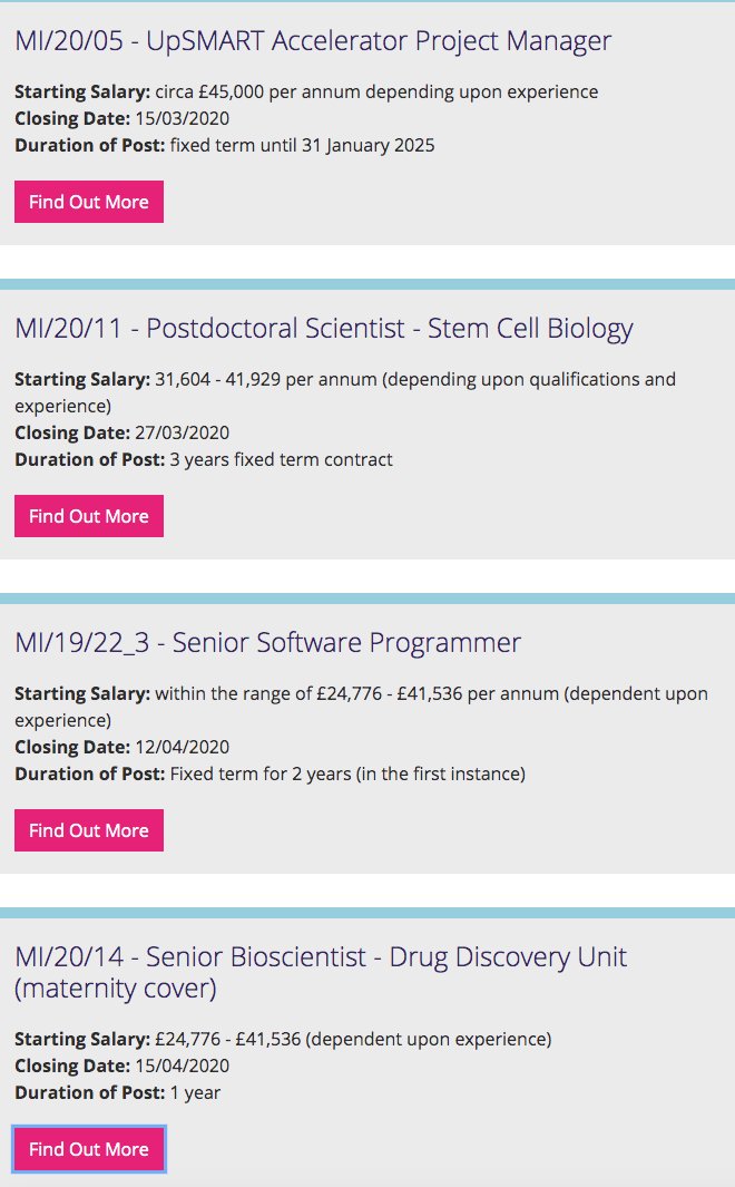 CRUK_MI's tweet image. We are #Hiring!📢💼 Looking for a #postdoc, #SoftwareProgrammer, #ProjectManager and a #bioscientist. Apply before the deadlines cruk.manchester.ac.uk/recruitment/ca…