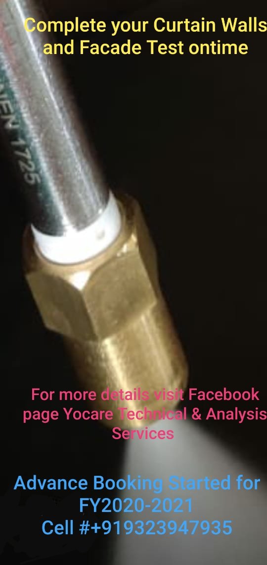 NEELYOGENGINEER's tweet image. Complete your Skyscraper Test on time. 

We started advance booking for Year 2020 in our Technical &amp;amp; Analysis Services
#TorqueVerification
#LoadTest
#AnchorPulloutTest 
#LeakTest of #Doors #Windows #Facade etc.

#Underground #Tunnel #Skyscraper #construction #project #Mumbai