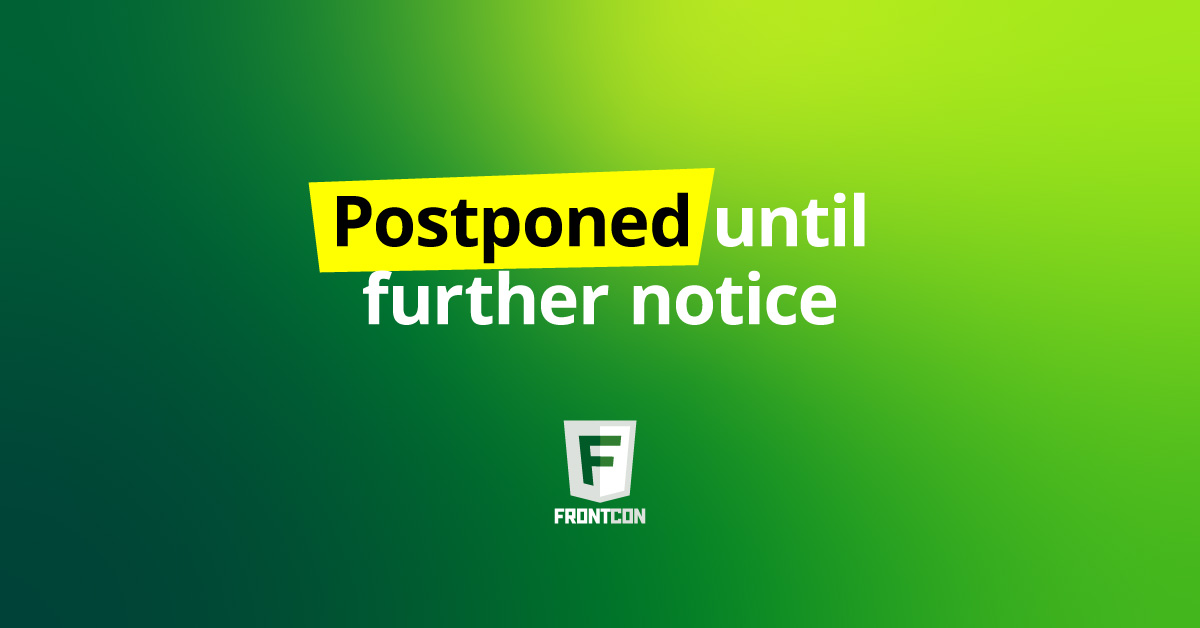FrontCon's tweet image. Due to the high risk of COVID-19 transmissions, here at FrontCon we had to make the decision of postponing our conference until further notice, most likely until summer when the situation stabilizes.
All the purchased tickets will be valid on the rescheduled dates.
Stay safe!🦕❤️