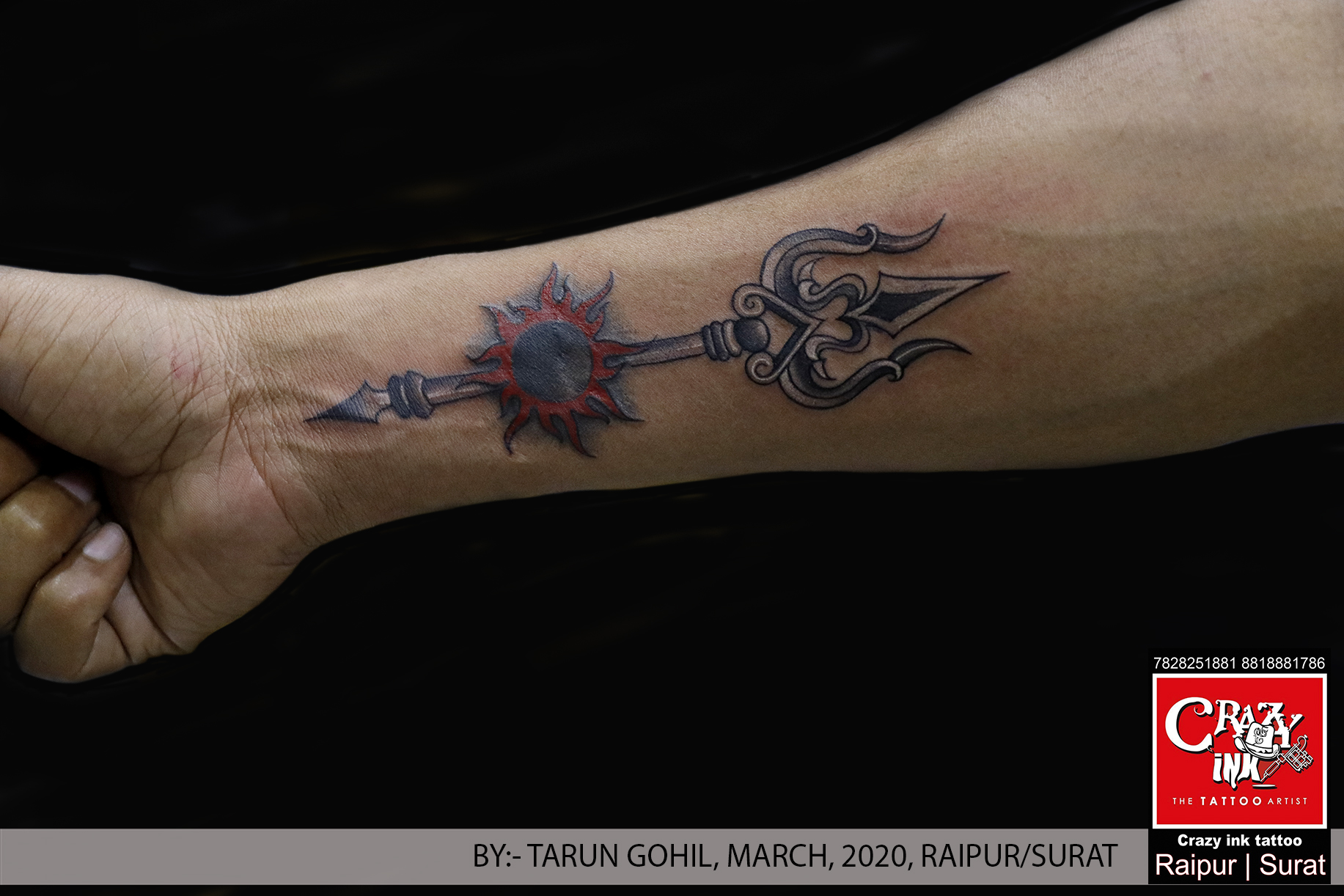 Temporary Tattoowala Lord Shiva Trishul with Peacock Feathers Temporar –  Temporarytattoowala