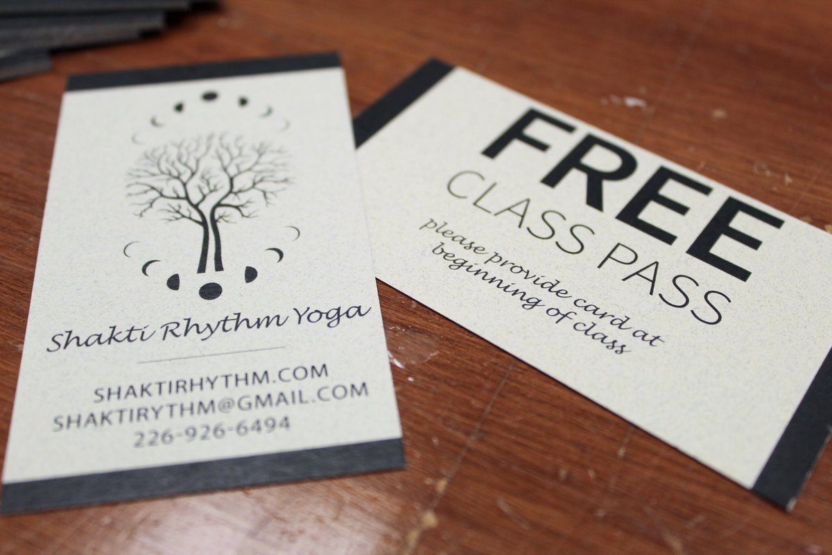 ReliancePrint's tweet photo. #ThrowbackThursday to these awesome class passes we made for our friends at Shakti Rhythm! 💜🙏🏼

#ThursdayVibes #FridayJR #ThursdayThoughts #Photography #GraphicDesign #Local #SmallBusiness #PRG https://t.co/vzBphMkAqT