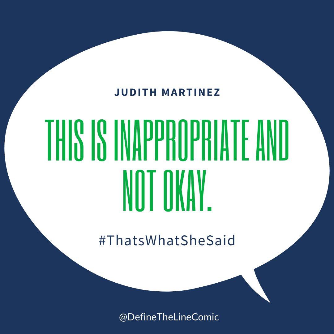 Define_theLine's tweet photo. Judith and her team at @inhershoesmvmt are on a mission to be 1% more courageous and build a community of strong women who are passionate about pursuing their dreams. How can you #catalyzecourage and #SpeakUp for yourself and others? #thatswhatshesaid #definetheline https://t.co/rboPVgdHOo