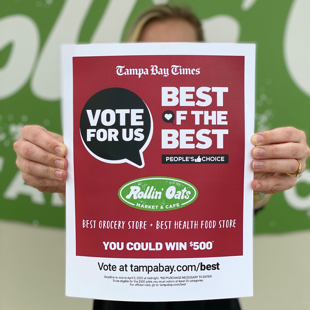 Vote for us as Best Grocery Store + Best Health Food Store in the <a href="/TB_Times/">Tampa Bay Times</a> Best of the Best awards! Just head to 👉 tampabay.com/best and select the "Shopping" category. Voting ends April 2.