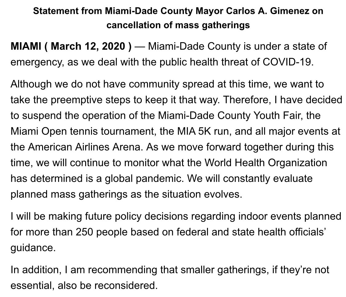 [情報] 邁阿密也正式取消囉！