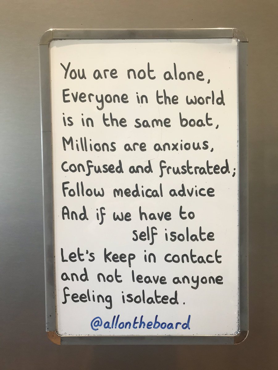 We are all in this together. YOU are not alone. <a href="/allontheboard/">All On The Board</a> 

#CoronavirusPandemic #CoronaVirusUpdate #coronavirus #WashYourHands #YouAreNotAlone #allontheboard