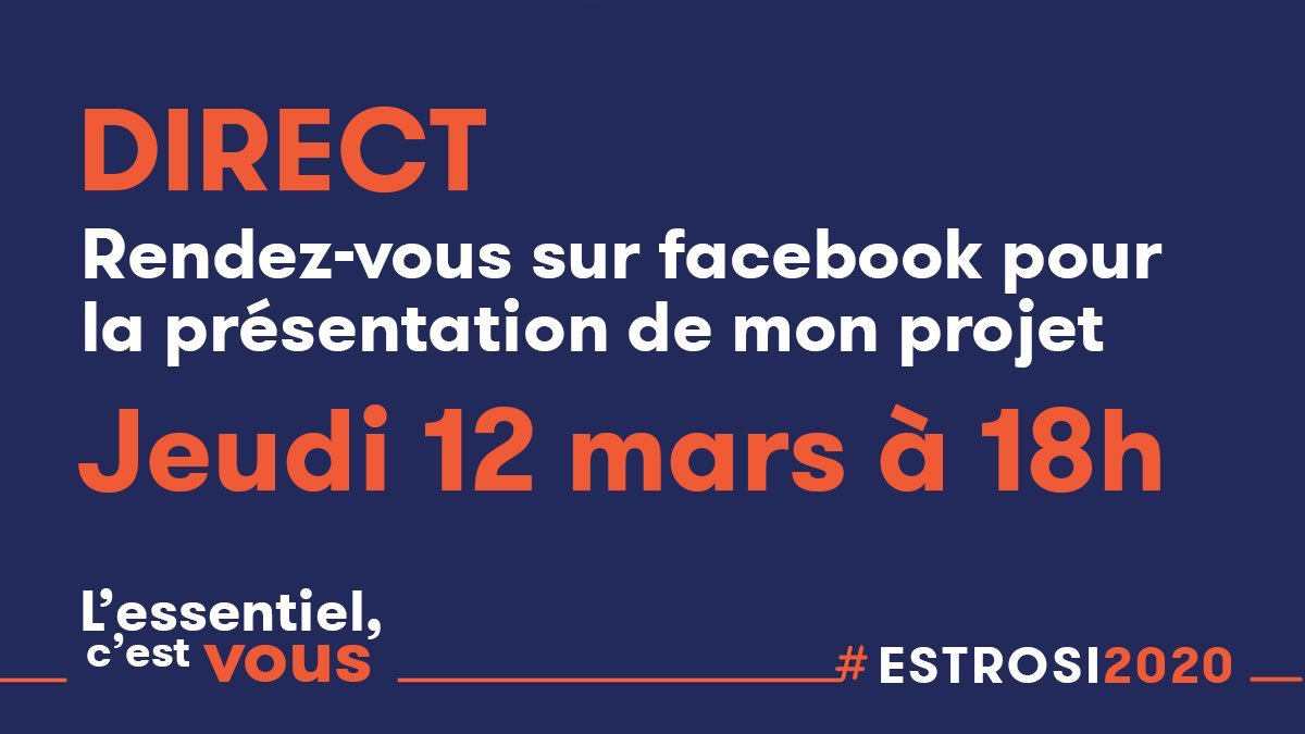 MartineOuaknine's tweet photo. Christian Estrosi et ses colistiers vous donnent rendez vous sur FACEBOOK
Pour la sécurité de chacun face au Covid 19, le grand meeting de fin de campagne a été annulé. Vous pourrez suivre votre candidat en direct et communiquer avec lui.
#Lessentielcestvous #estrosi2020 https://t.co/DPd61zhT6T
