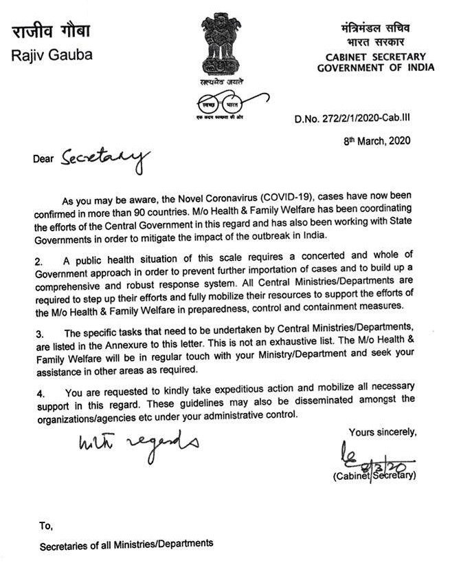 Sidhant Sibal S Tweet Cabinet Secretary Rajiv Gauba Writes To