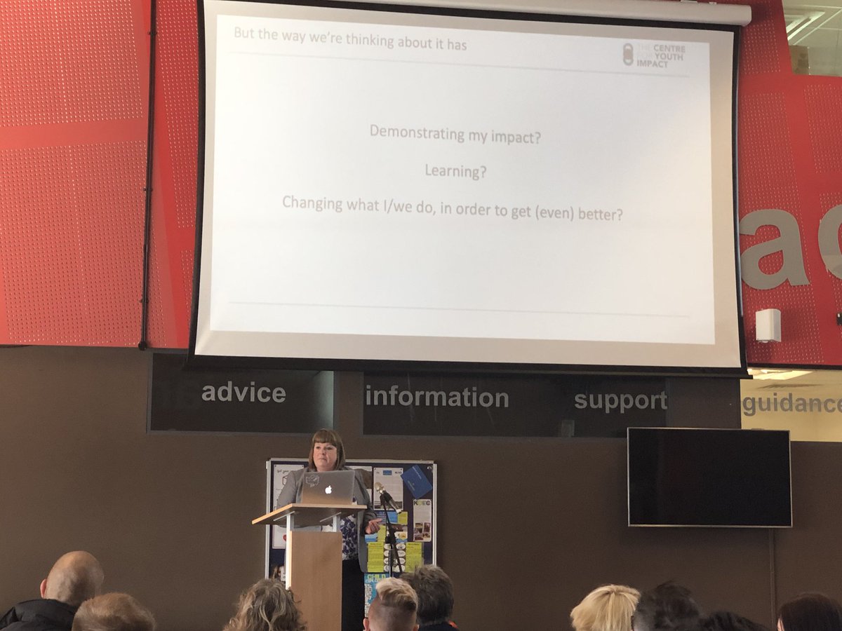 LeighNYA's tweet image. @bethiamcneil talking at @YouthFocusNW Conf: “understanding and measuring impact of youth work isn’t easy... if it was we’d have it sorted”. 👍🏻 smarter questions are needed to reflect on our impact with young people. @natyouthagency #ImprovingNotProving