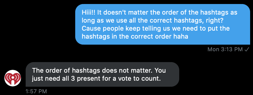 WaitingforCALM's tweet photo. ❌❌We're back in the lead❌❌
But only for few votes, let's make the gap bigger
Reply with 
•Five foods
•Five jobs
•Five clothes items

Remeber that the order of the hts doesn't matter BUT make sure you write them correctly 

#DancingWithAStranger #BestCoverSong #iHeartAwards https://t.co/2rYXLuWQLC