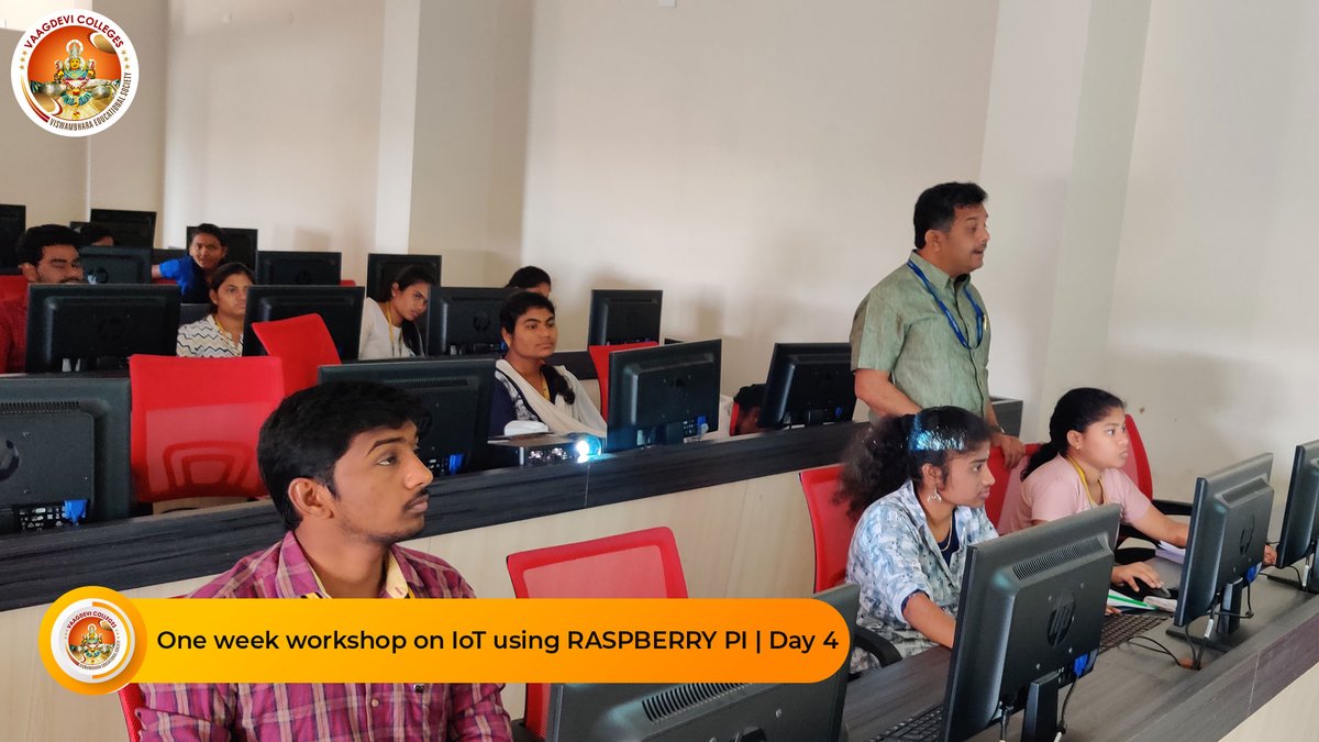 VECWarangal's tweet photo. Rakesh Nayak & T Sravanthi taught the concepts of Automation to students by elaborating on the language of python & IoT respectively at the Raspberry PI workshop
Visit us: https://t.co/i12CYAMmtA
#Python #IOT #RaspberryPI #VEC #VECW #VECWarangal #BestEngineeringCollegeinTelangana https://t.co/yP5uP9OJCY