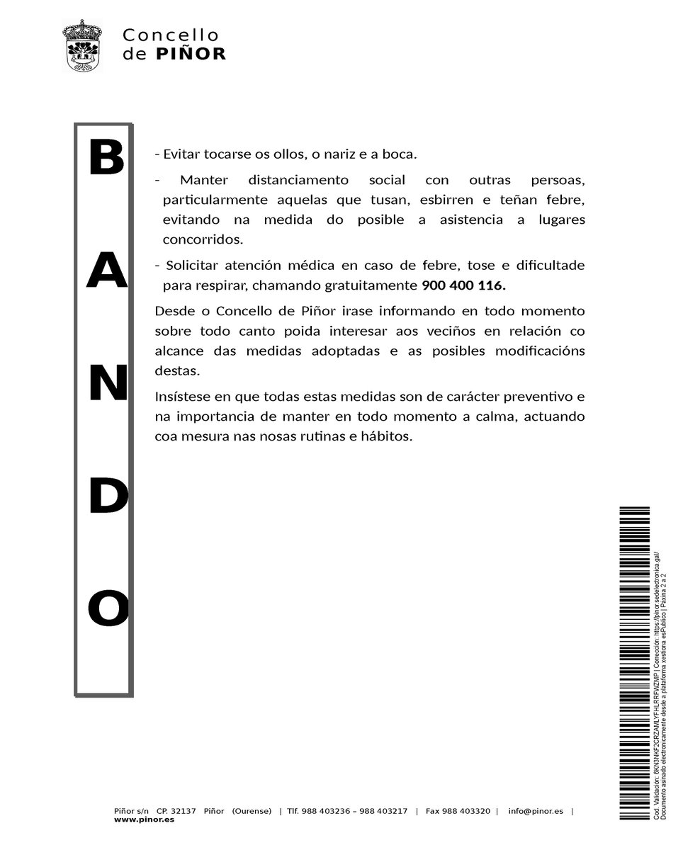 ConcellodePinor's tweet image. ⚠️⚠️AVISO IMPORTANTE⚠️⚠️