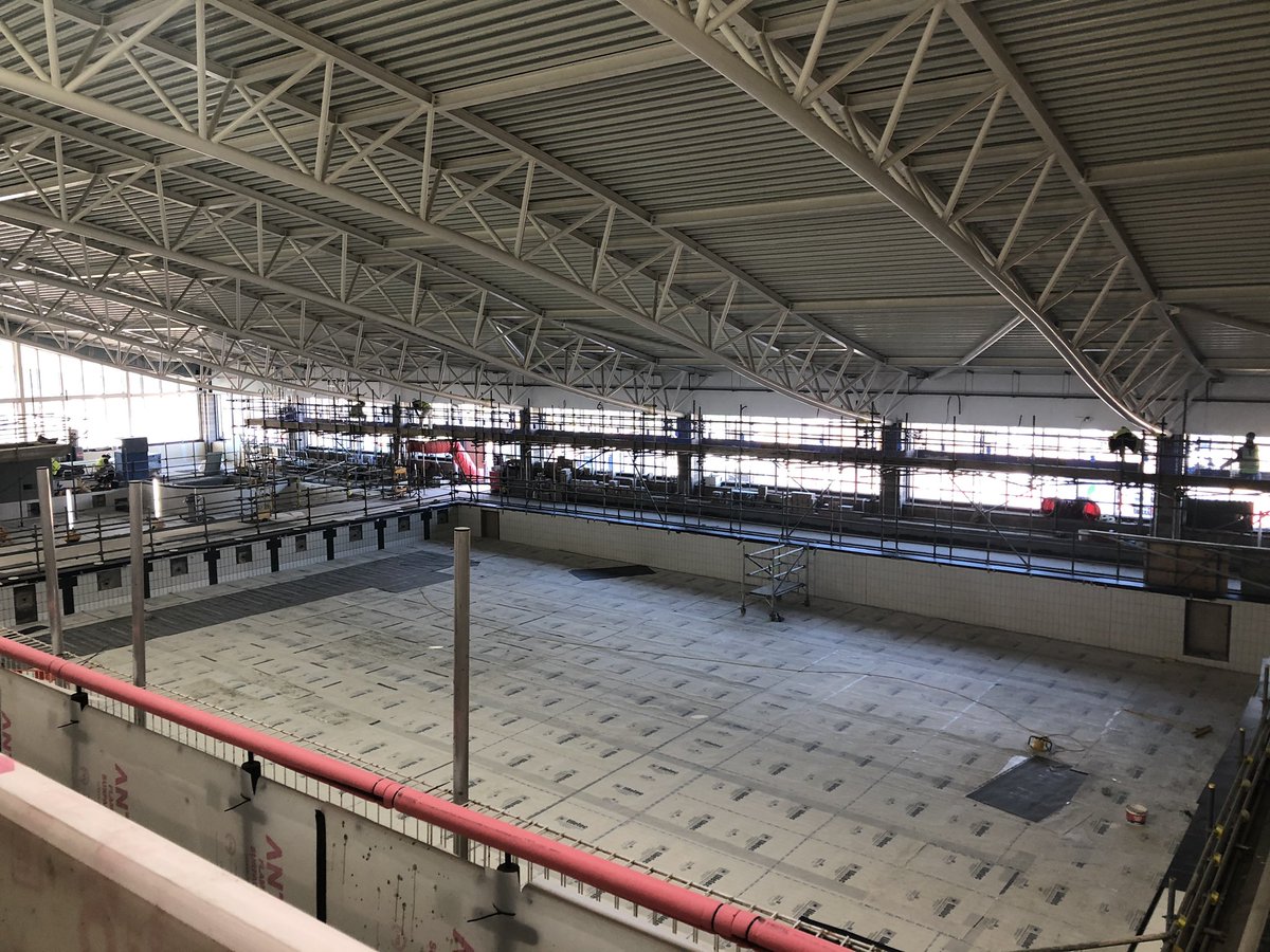 RBWM's tweet image. The Braywick Leisure centre build is progressing with the pool areas and central street now taking shape... we are so excited to see more over the Spring / Summer @MagnetLeisure @WatesGroup