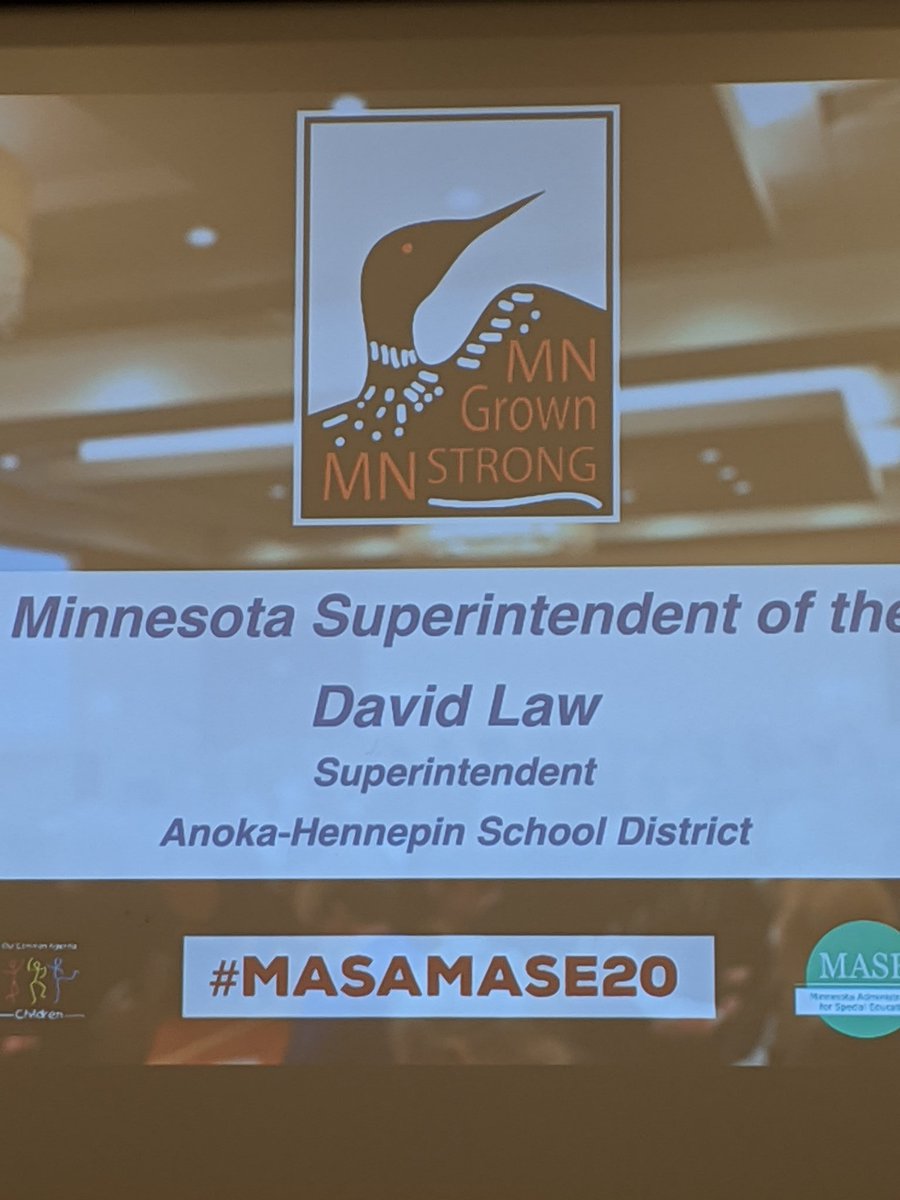CoryHMcIntyre's tweet photo. Great message of hope at MASA by 2020 Minnesota Superintendent of the Year David Law, Superintendent of Anoka-Hennepin Schools at. Thanks for your leadership! #masamase20 @AHSchools @mia_at_masa https://t.co/8yx98O6JMl