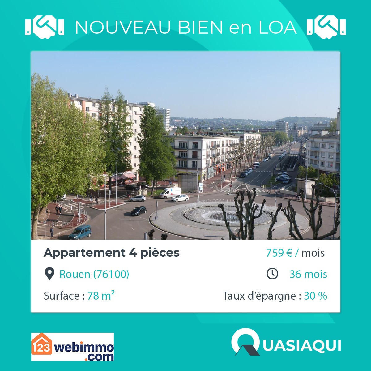 Vous souhaitez #acheter votre #appart en #LOA à #Rouen ? Grâce à Alain Chartois (voir le profil Quasiacteur ➡️ bit.ly/2W85PAk) de <a href="/123webimmo/">123webimmo.com</a>, venez le visiter lundi  16 mars dans le cadre d'un reportage. 🏢 Voir l'annonce : bit.ly/33aZrK5