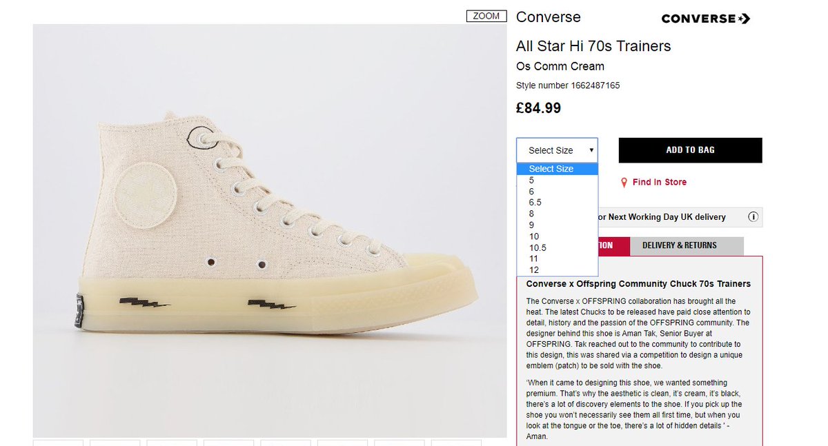 all star hi 70s trainers os comm cream