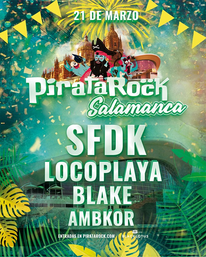 ¿Estás dispuesto a rockanrollear? 🎶

👀 Anota: 20 de Marzo en Salamanca disfruta el FESTIVAL PIRATA ROCK

ladescontadora.com/entradas/pirat…

▶️SFDK
▶️Locoplaya
▶️Blake
▶️Ambkor