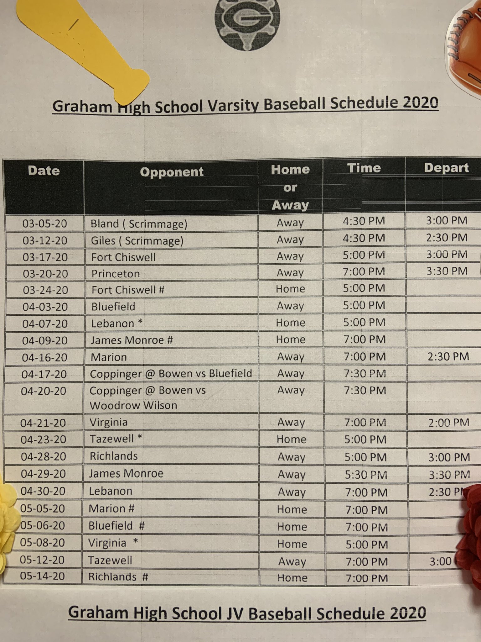 Pine Riders on Twitter "Here is this years varsity baseball schedule
