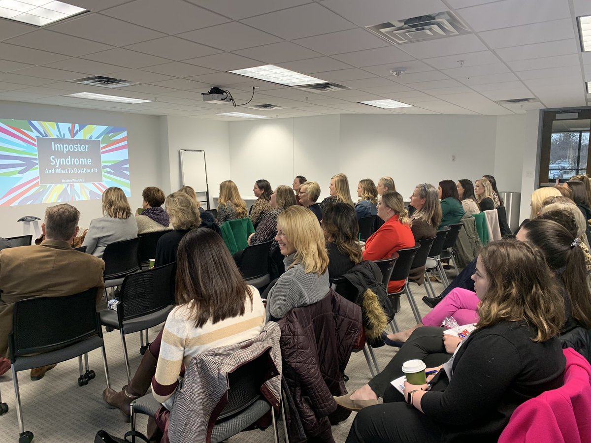 So excited to be at our first Women Inspiring Leadership &amp; Learning (W.I.L.L.) event! This month we’re learning about Imposter Syndrome from Heather Whelpley.
