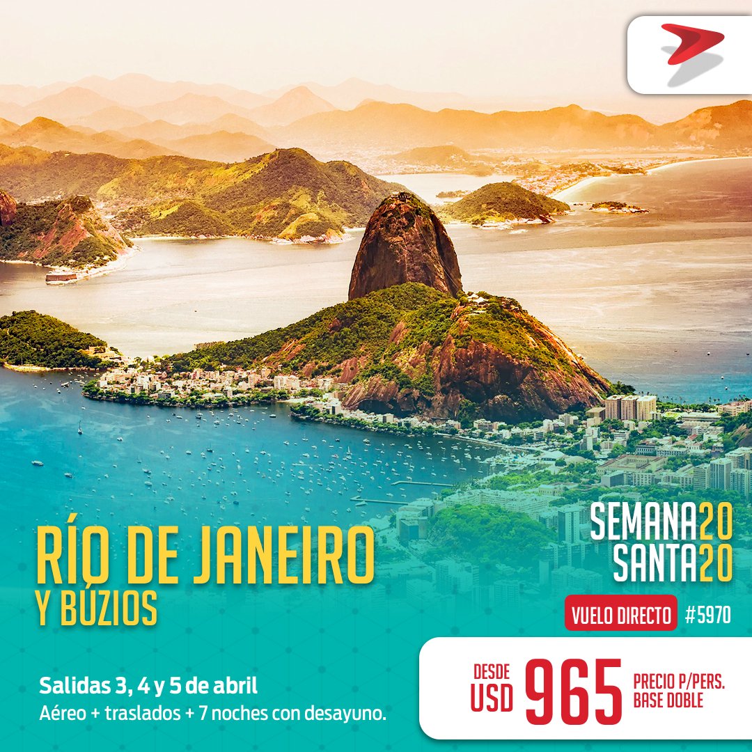 De oferta para estirar el calor 🌴☀️, Río de Janeiro y Buzios 😍 !!
-
Buemes.uy