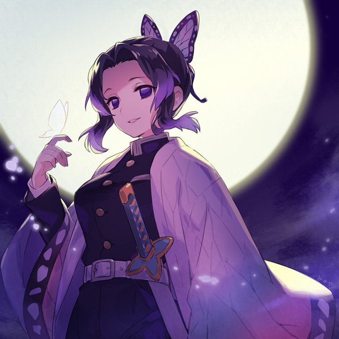 WebStation : AnimeさんがTwitterに投稿した胡蝶しのぶ(鬼滅の刃)のイラスト。