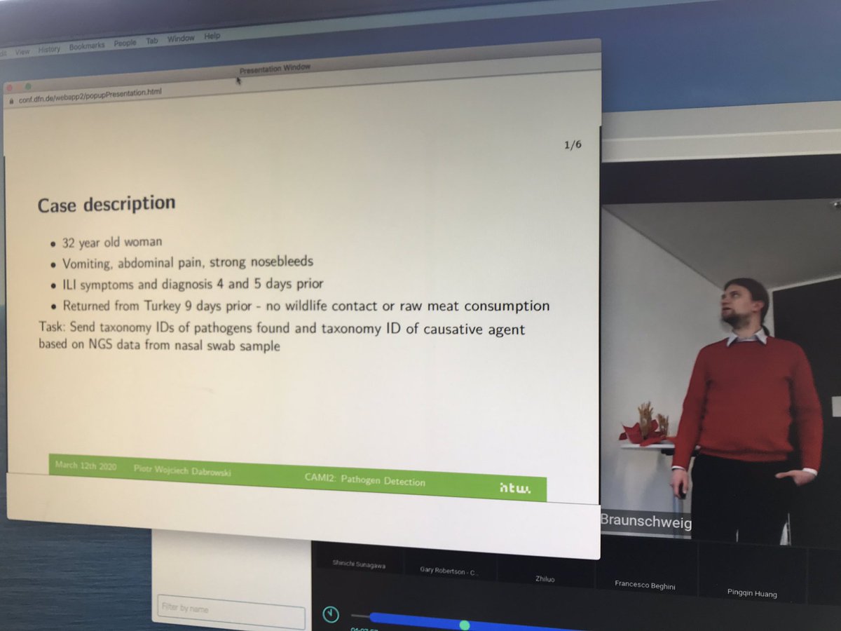 Now on: Piotr Dabrowski discussing the Pathogen Challenge
