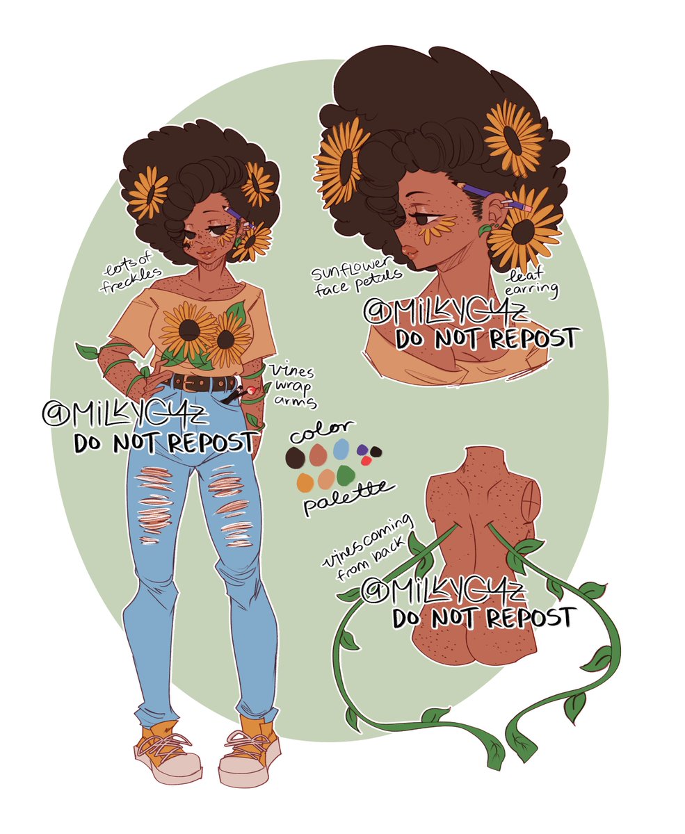 diaburoju's tweet image. custom design for @SirLanceDL ♥♥ my precious sunflower seed 

#customadoptable #commission #art #sketch #ocdesign