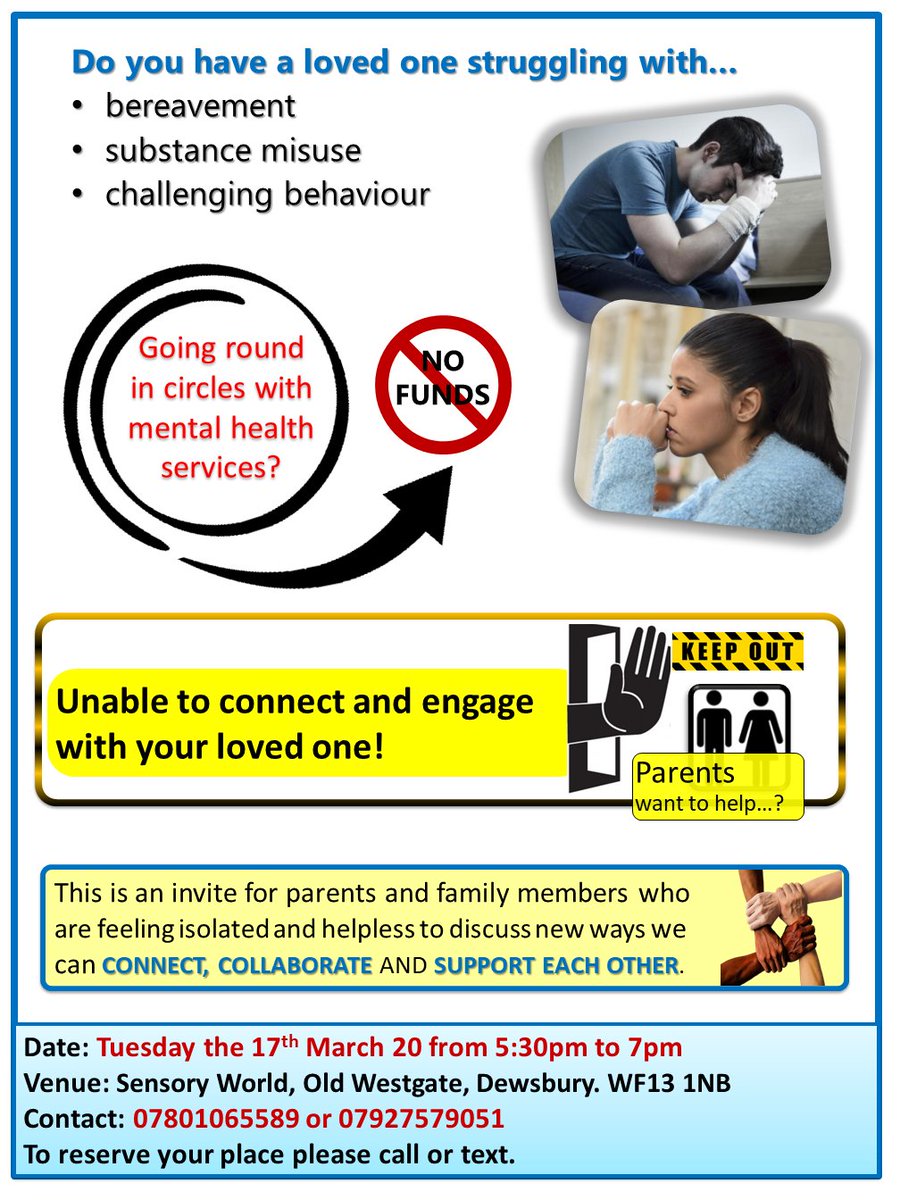 Peer support group for people who have a loved one in crisis