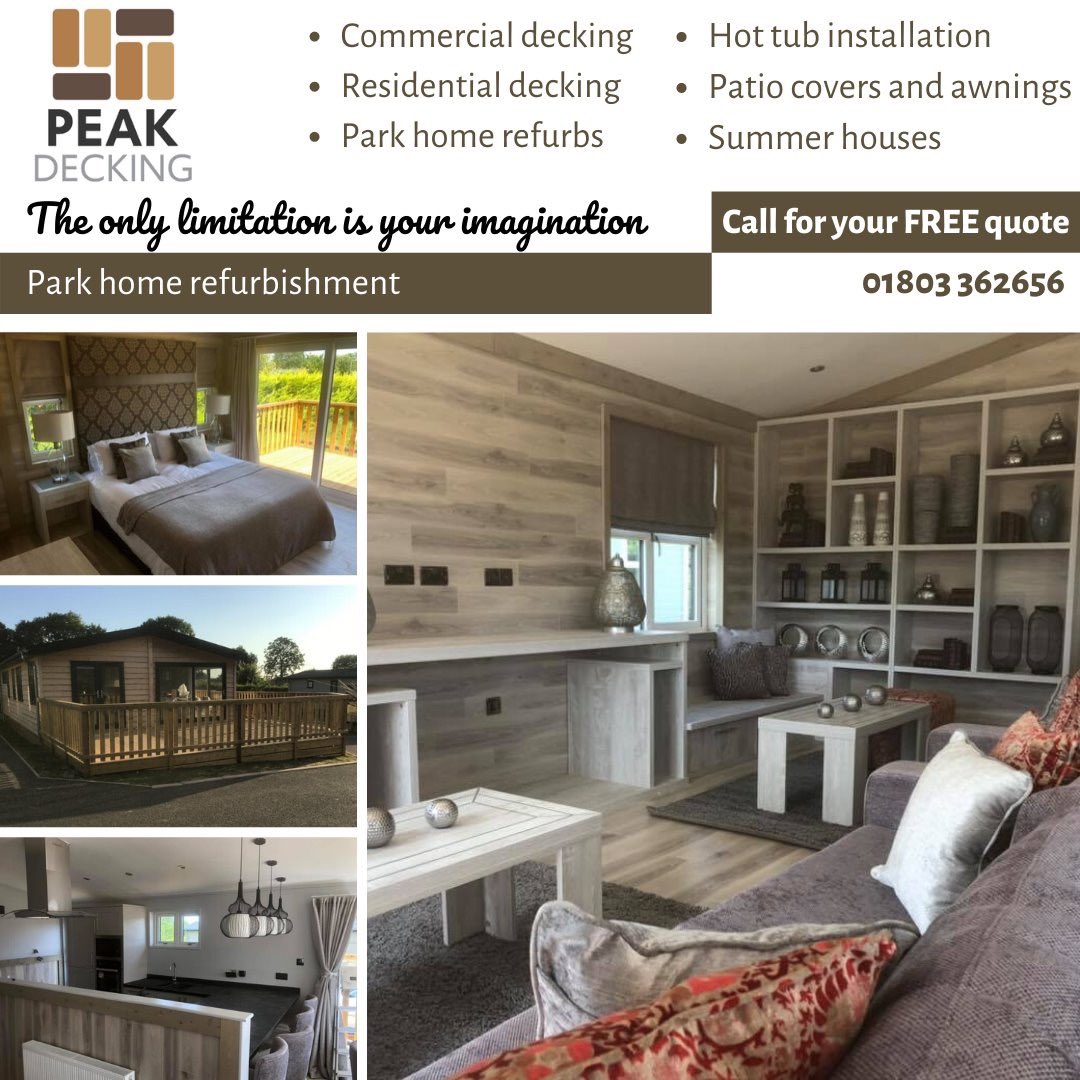 A transformation inside and out! What a talented team we have!
Get in touch to find out about our park home refurbs <a href="/wearesouthdevon/">We Are South Devon</a> #torbay <a href="/BoostTorbay/">Boost Torbay</a> #decking 

📞 01803 362656
📧 Jason@peakdecking.co.uk
📸 instagram.com/peak_decking
💻 peakdecking.co.uk